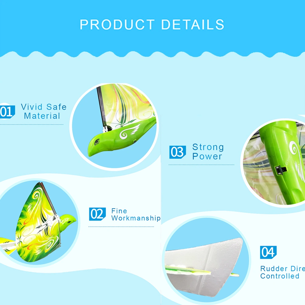 Electronic Drone Flying Birds Remote Control Electronic Bird Lightweight Durable Simulation Luminous Bird Toy for Kids