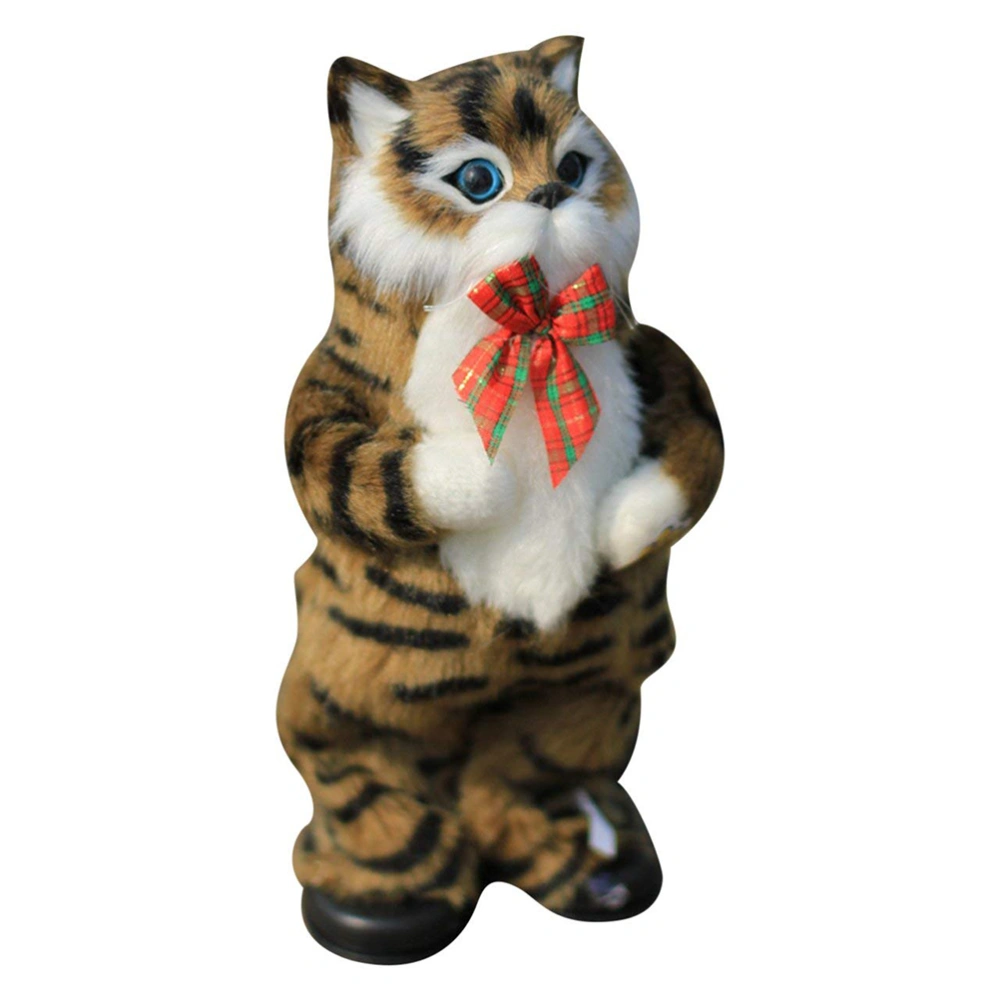 Electric Cute Simulation Cat Yellow Cat Singing and Dancing Cat Doll Gift Children Interactive Toys Gift