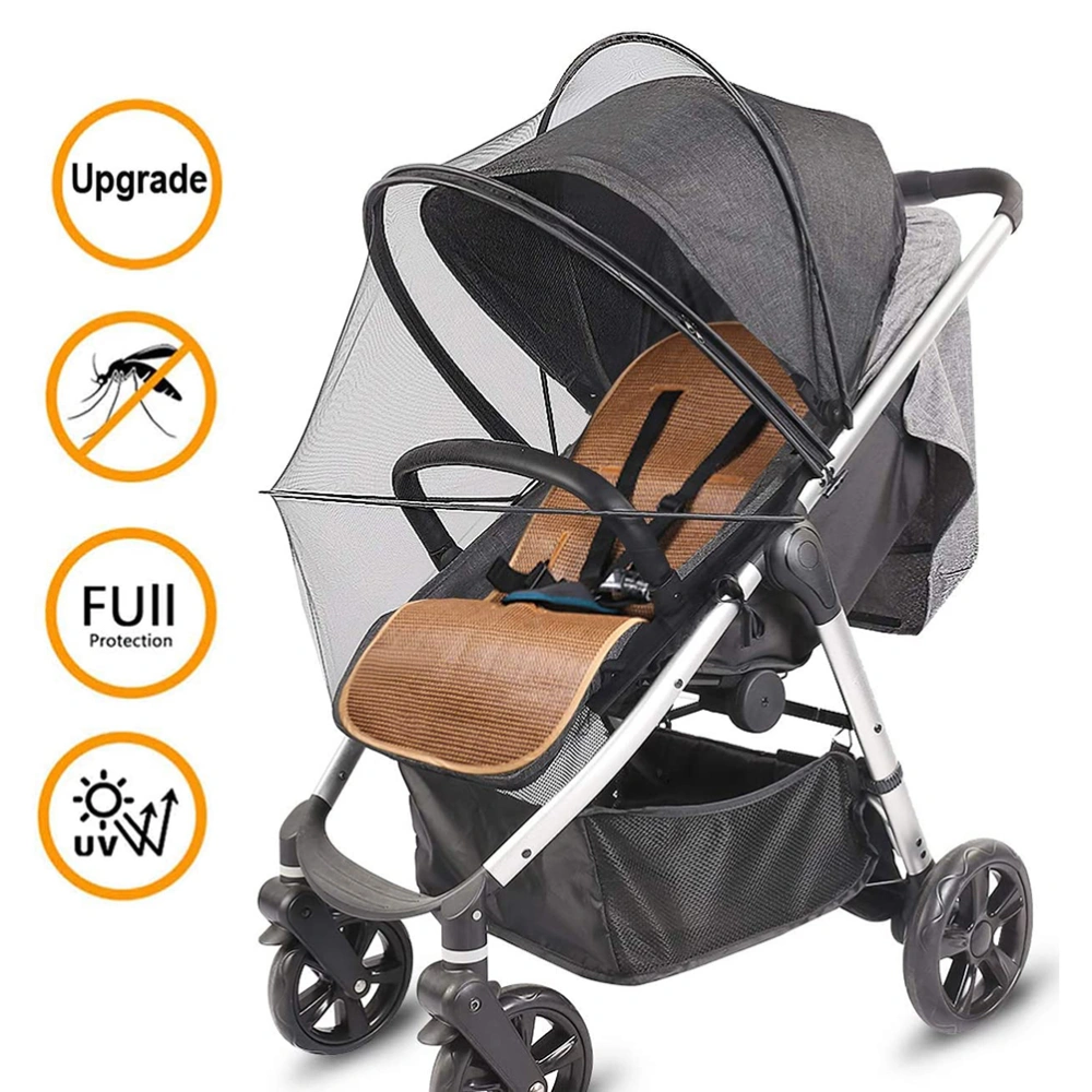 Universal Mosquito Net Baby Stroller Insect Net with Zipper for Carrycot Travel Cot Stroller