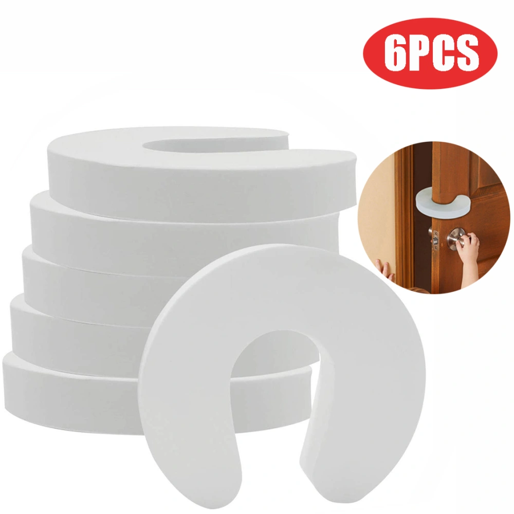 6PCS Soft Reusable C Shaped Door Safety Finger Guards for Cabinet Drawer Door