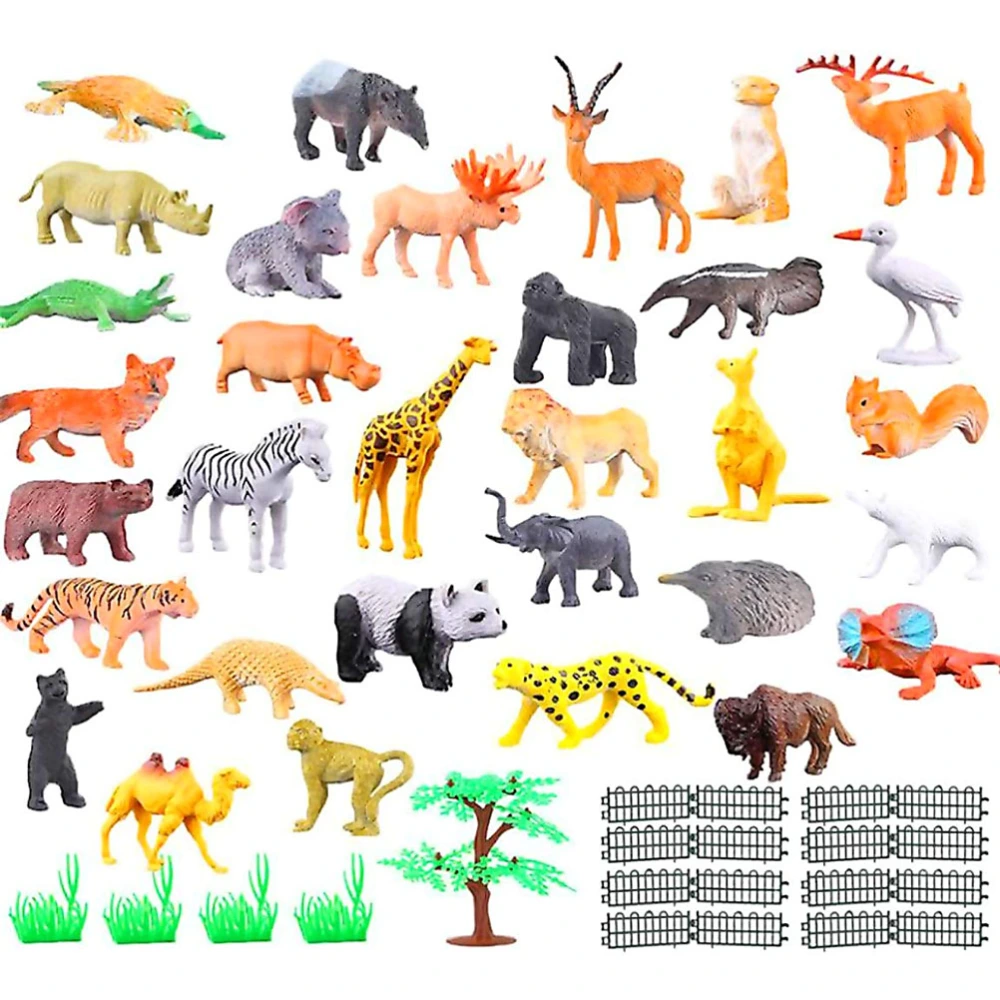 53 pcs Animal Set PVC Animal Animals Figures Toys Mini Jungle Animals Toys Educational Learning Toys Kids Gift