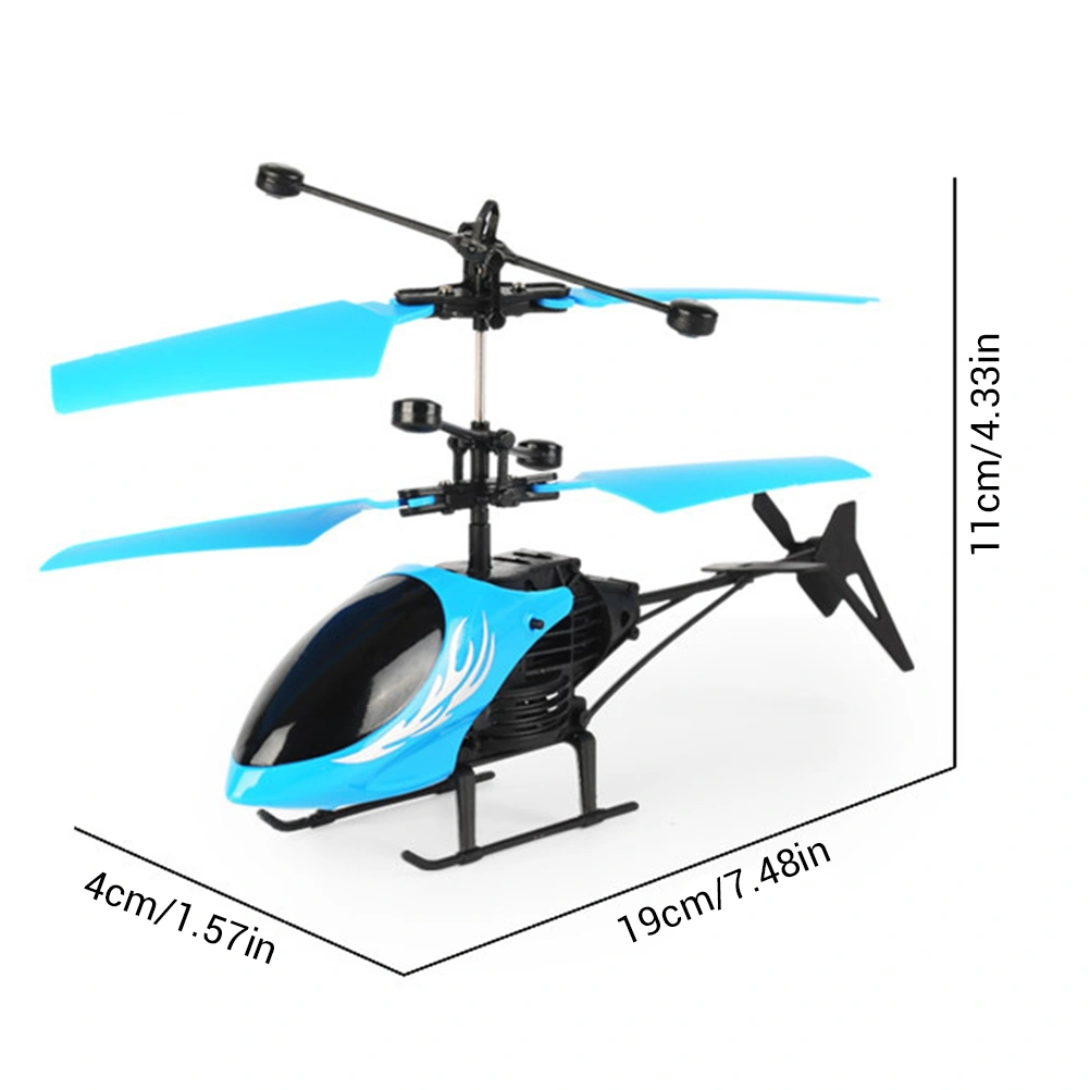 Remote Control Helicopter Flying Toys Led Rechargeable Hand Operated Drone with LED Light for Kids Gift