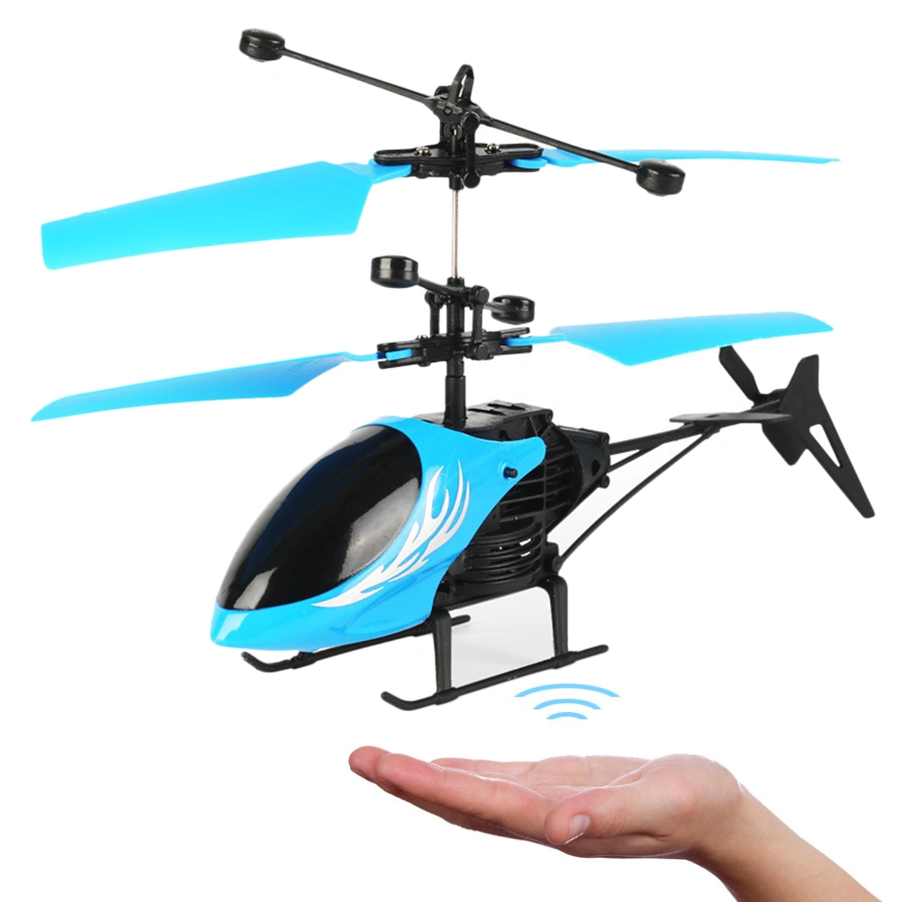 Remote Control Helicopter Flying Toys Led Rechargeable Hand Operated Drone with LED Light for Kids Gift