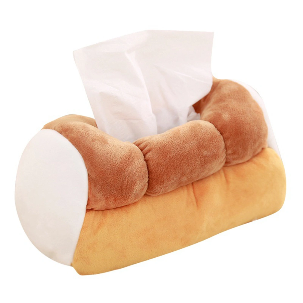 Simulation Toast Tissue Box Plush Bread Paper Holder Napkin Container For Home Car Cafe