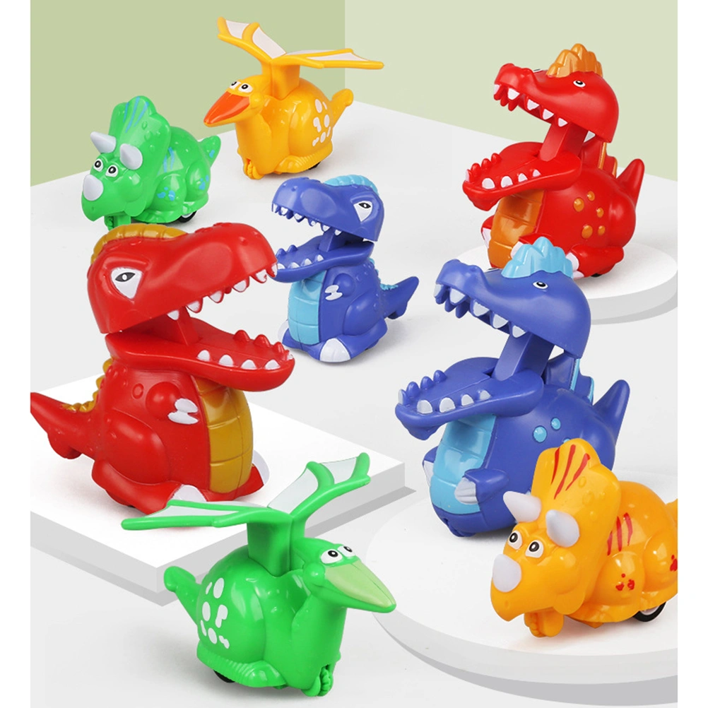 4Pcs Random Press and Go Dinosaur Cars Dinosaur Wind Up Toys for Kids Boys Christmas Stocking Stuffers Dinosaur Party Supplies Favors