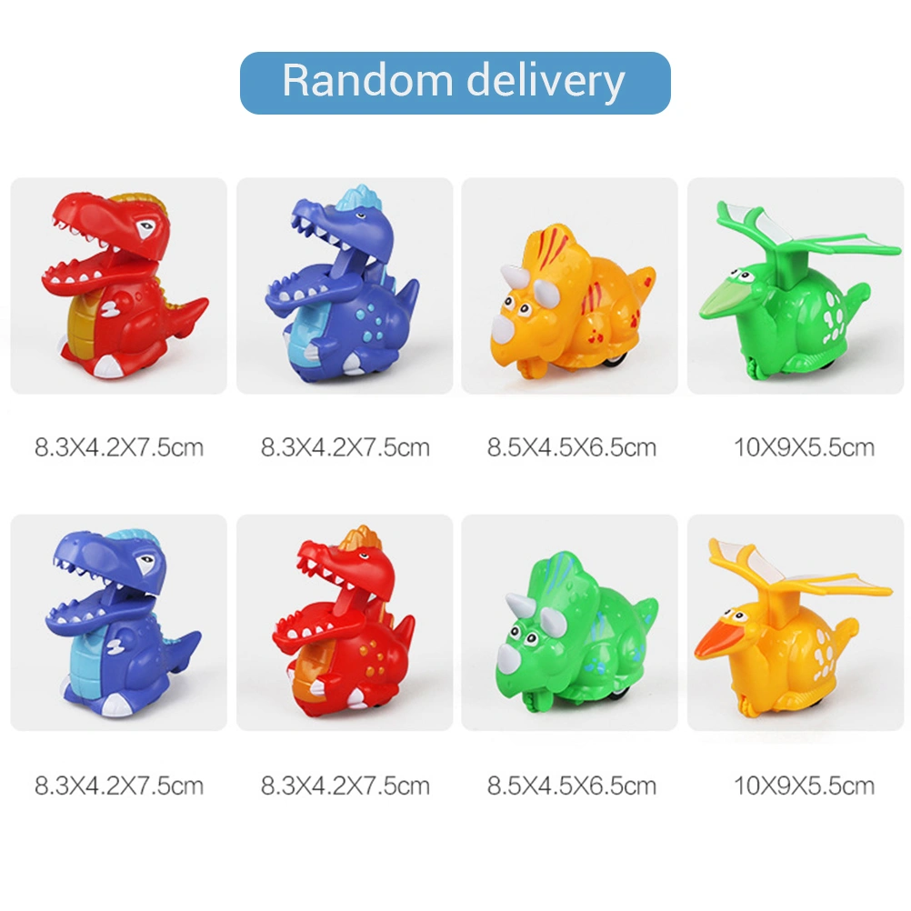 4Pcs Random Press and Go Dinosaur Cars Dinosaur Wind Up Toys for Kids Boys Christmas Stocking Stuffers Dinosaur Party Supplies Favors