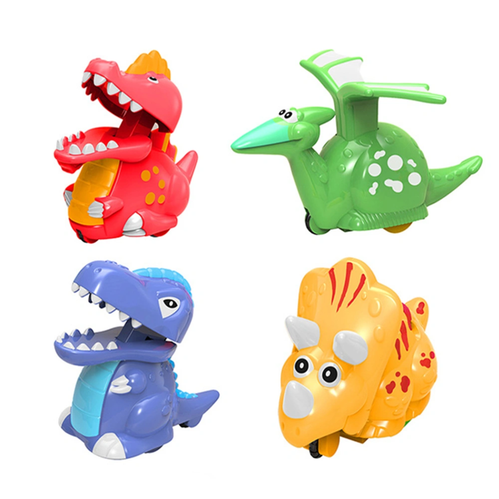 4Pcs Random Press and Go Dinosaur Cars Dinosaur Wind Up Toys for Kids Boys Christmas Stocking Stuffers Dinosaur Party Supplies Favors