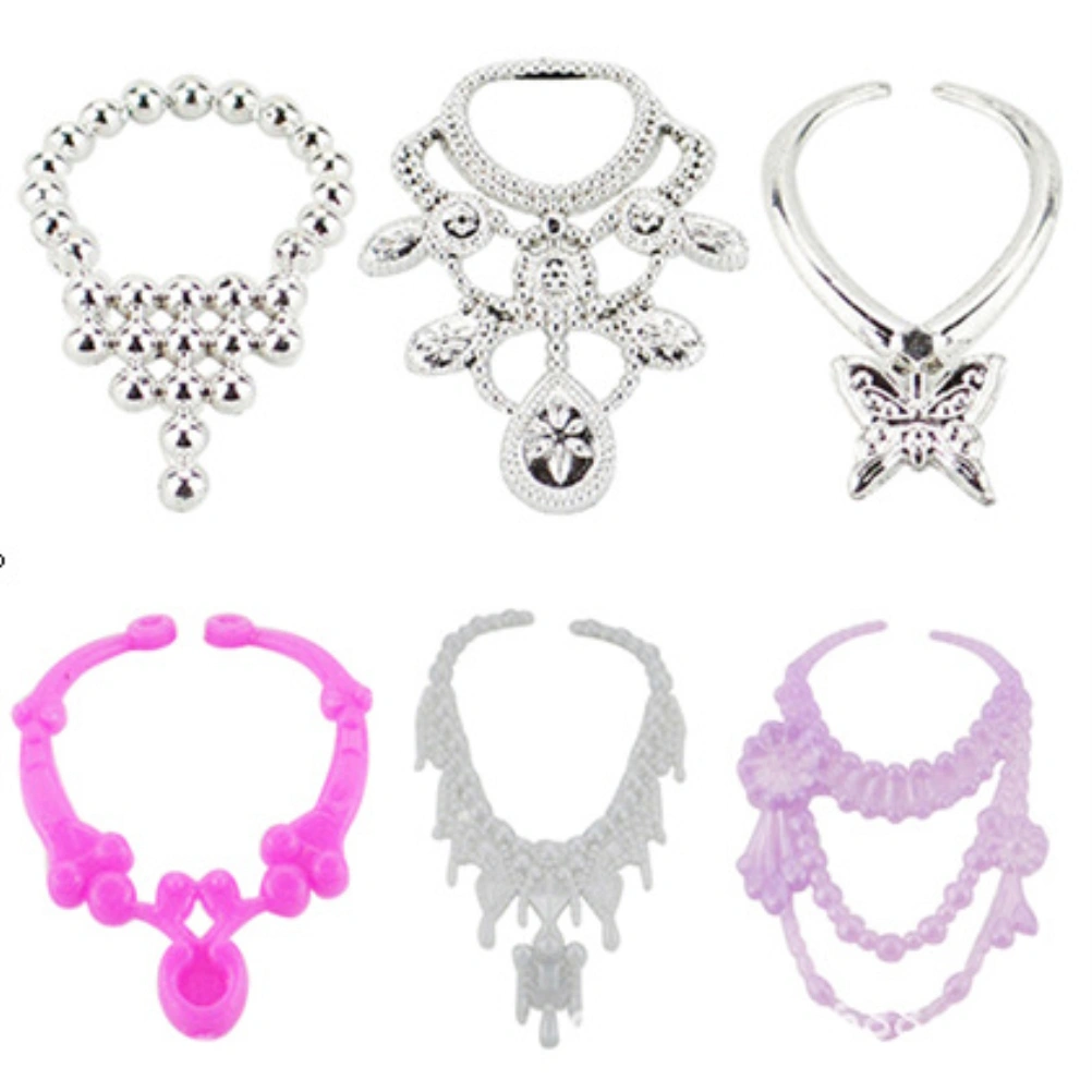 32PCS/Set Dolls Clothes Party Gown Outfits with Dolls Accessories Shoes Necklaces Children Kid Toy Gifts