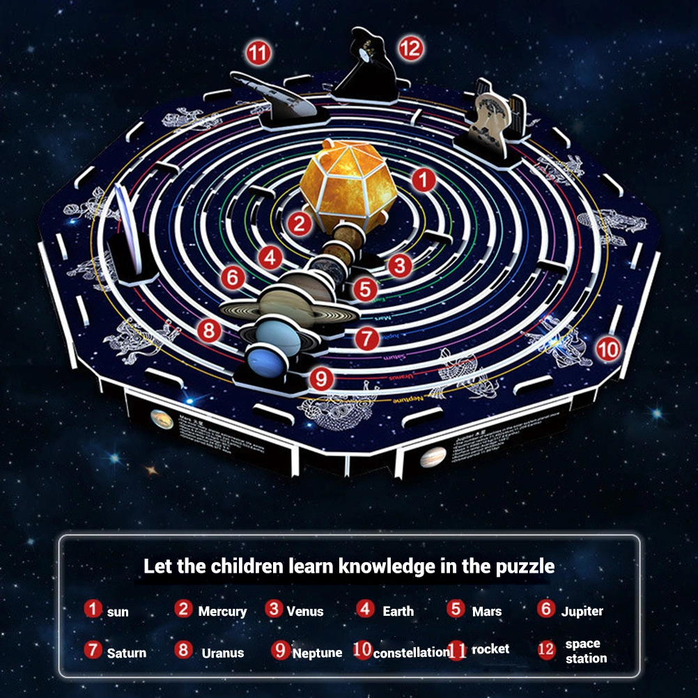 45pcs Kids 3D Solar System Outer Space Puzzle Educational Toy for Boys and Girls Children Space Toys Science Toys