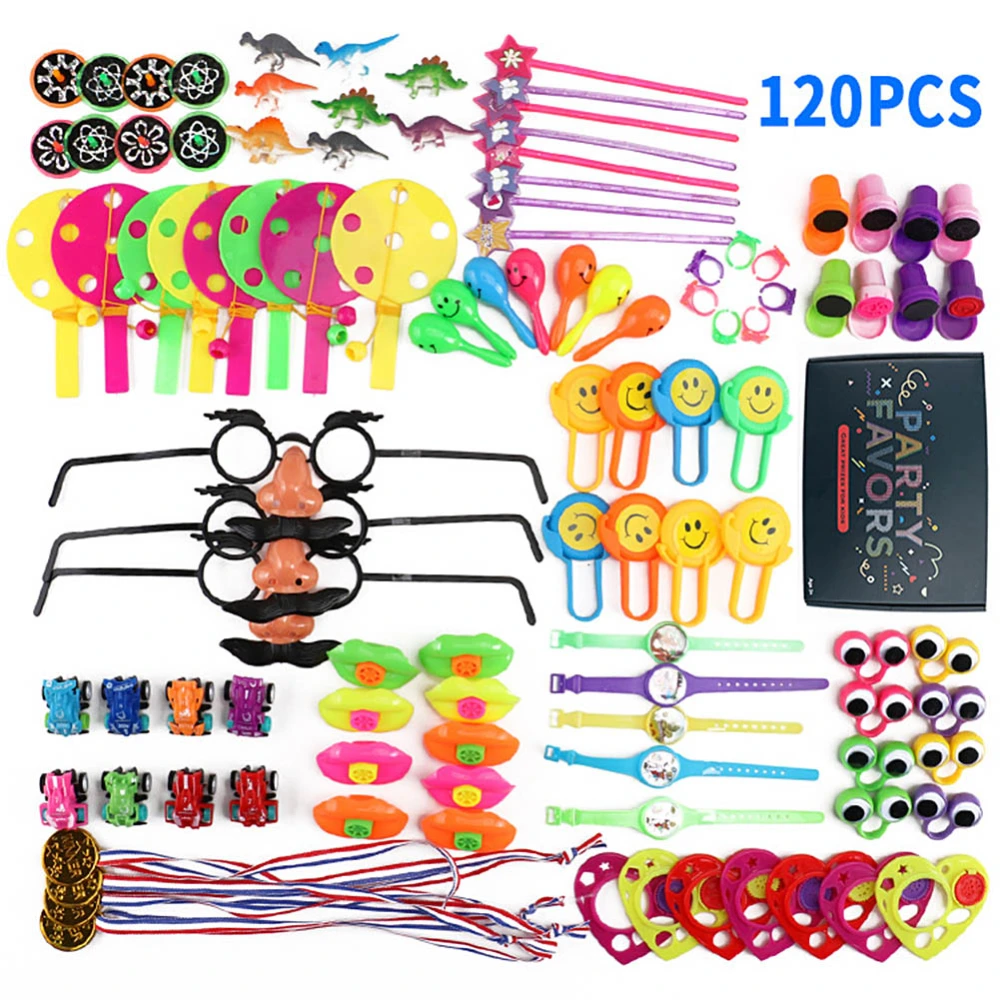 120Pcs Party Favors Toy Assortment Kids Bulk Toys for Birthday Favors Carnival Prizes Classroom Rewards