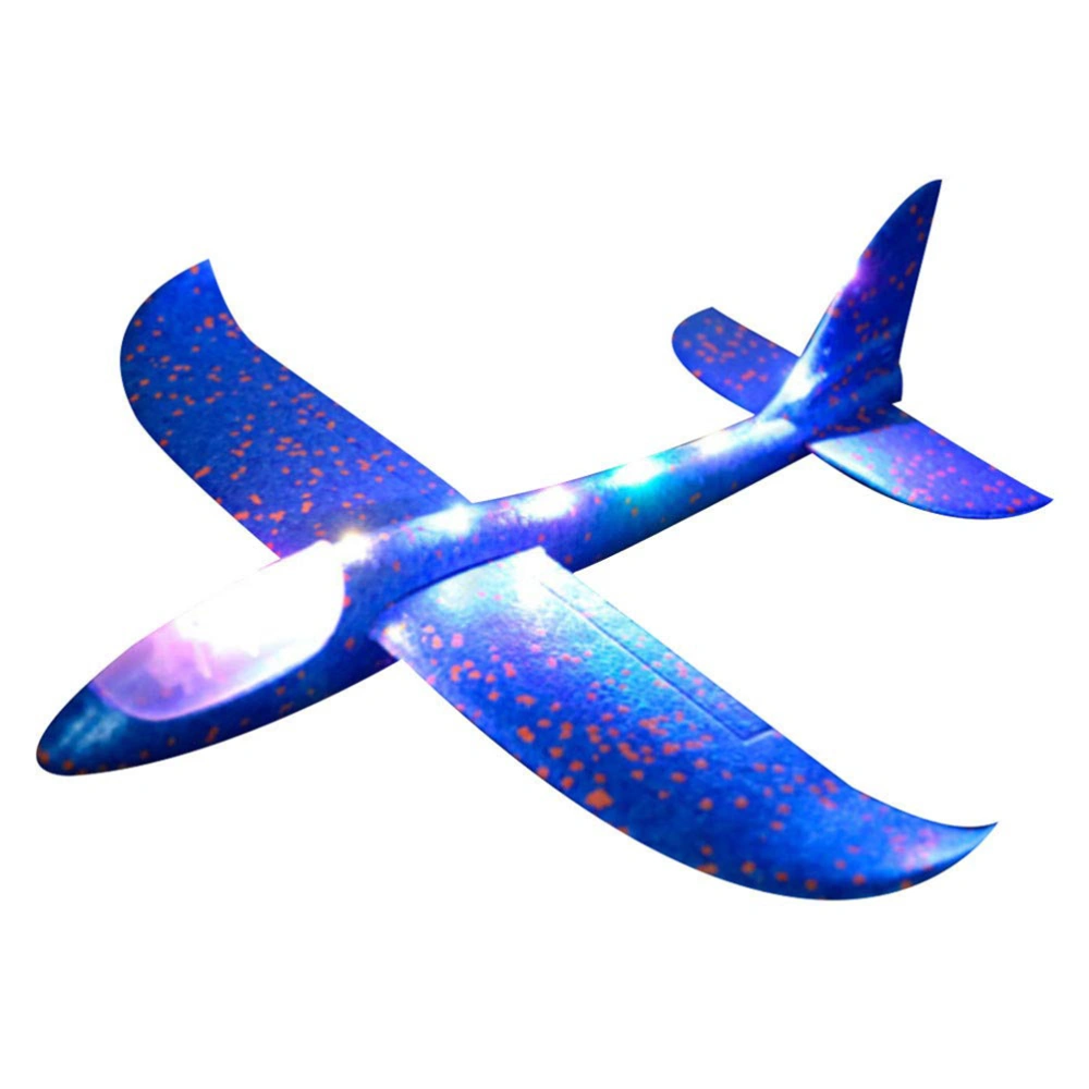 LED Light Up Glider Airplane Model Toy Manual Throwing Foam Glider Plane with Dual Flight Modes Gift for Kids