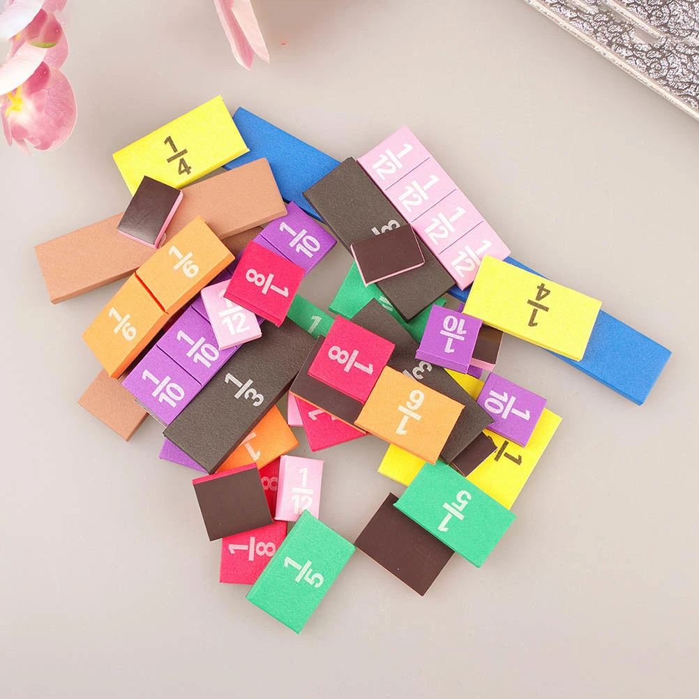 102 pcs Magnetic Rainbow Fraction Tiles Circles Math Manipulatives for Elementary School