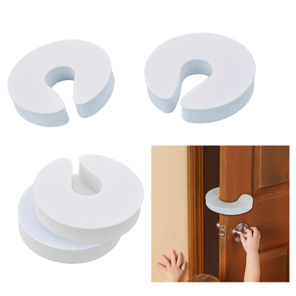 4PCS C Shape Door Stopper Soft EVA Reusable Safety Finger Pinch Guards for Home Cabinet Drawer Doors