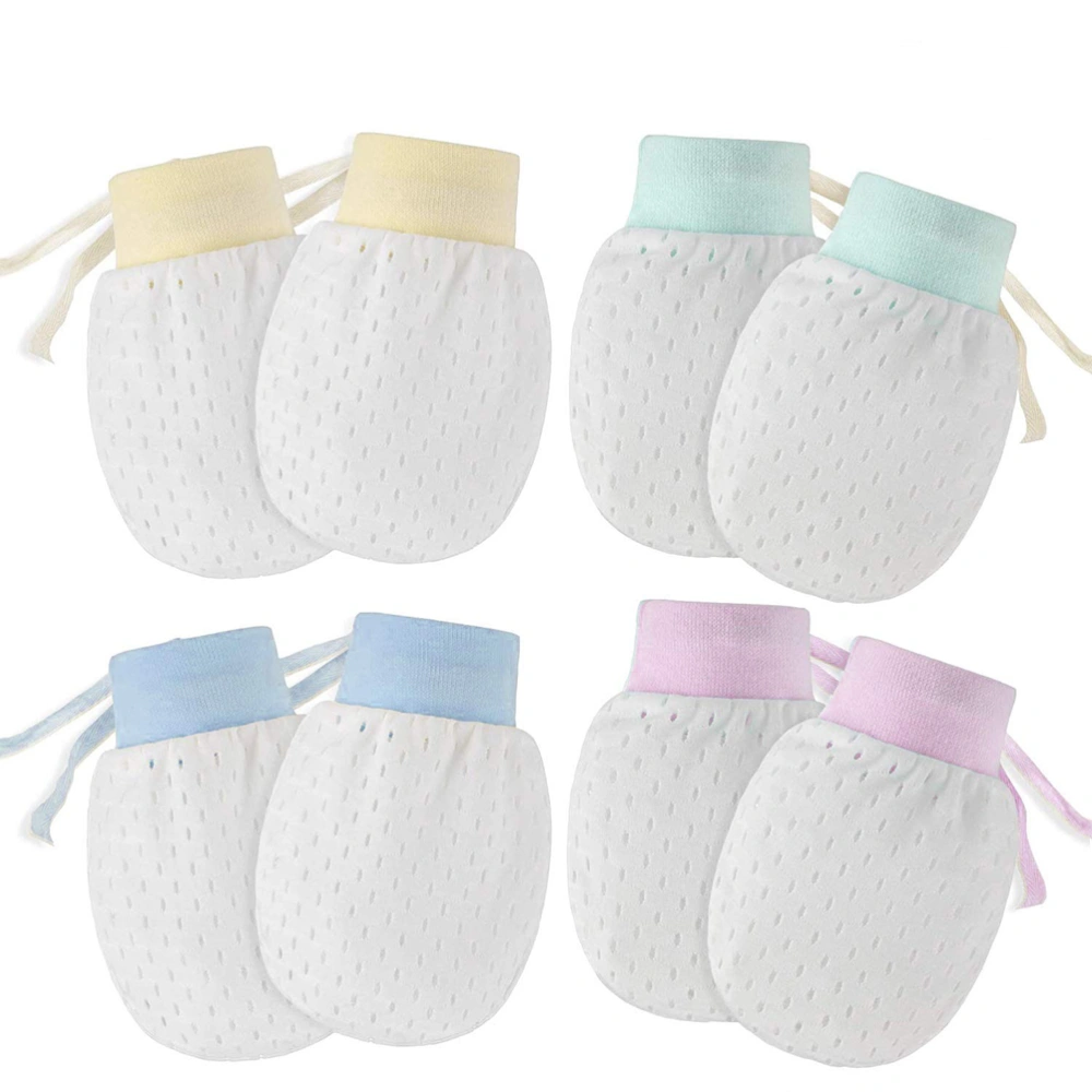 4 Pair Baby Mesh Gloves Breathable Baby Anti Scratching Gloves Newborn Protection Face Scratch Mittens