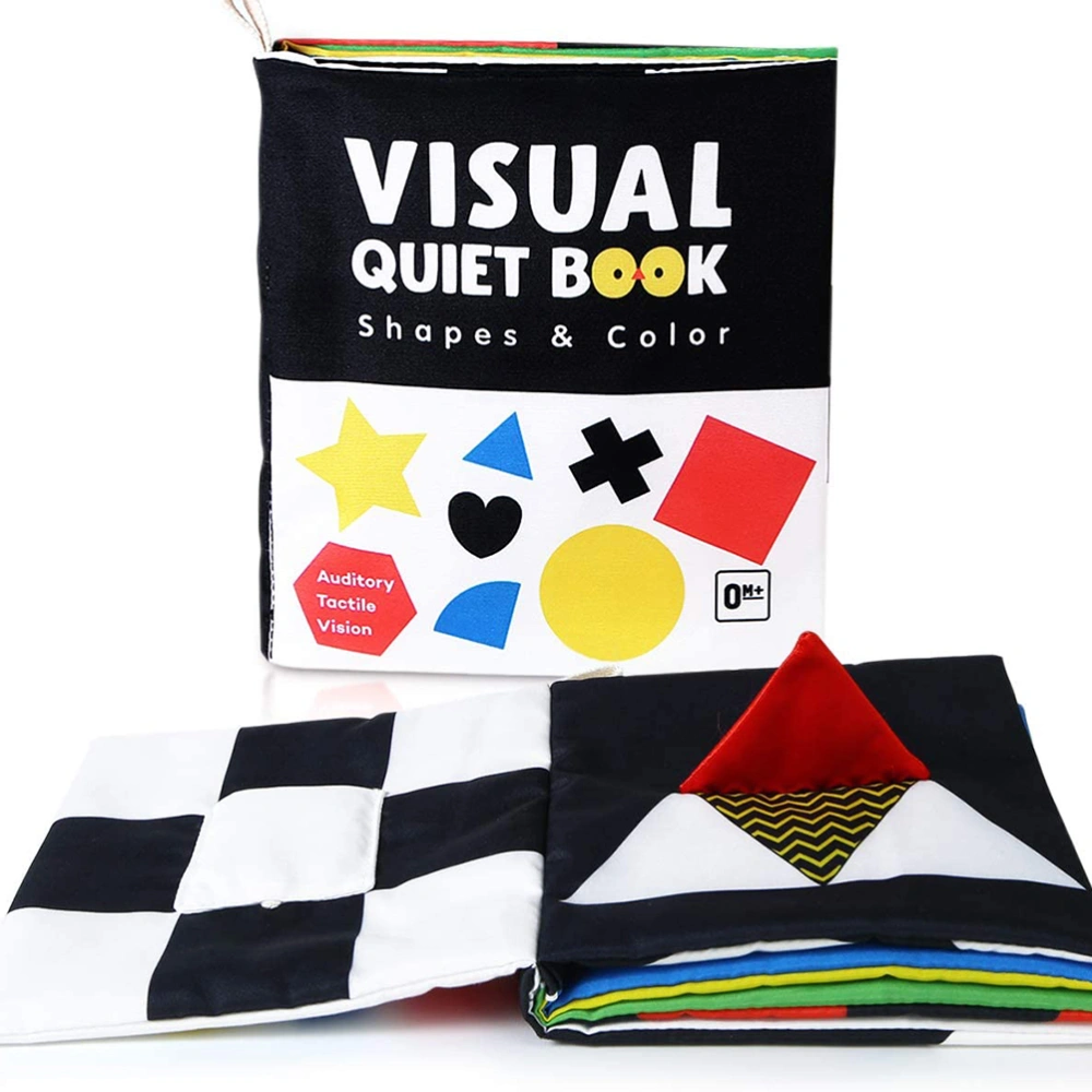 Soft Baby Books High Contrast Black and White Books Fabric Cloth Books Early Educational Stimulation Toys for Infants Baby Gift