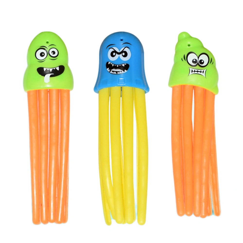 3Pcs Random Octopus Pool Diving Toys for Kids Octopus Bath Toys with Funny Faces