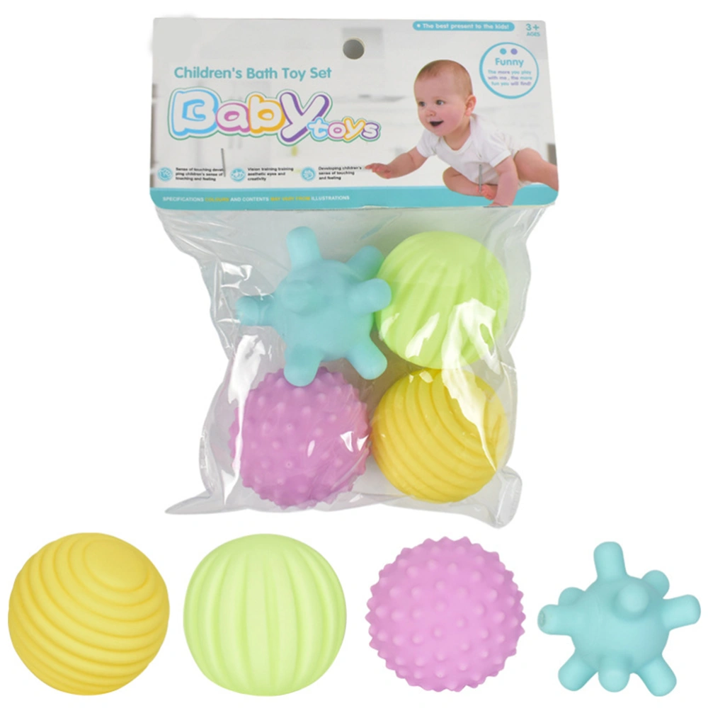 Infant Soft Textured Multi Sensory Touch Hand Ball Toy Baby Tactile Pinch Bath Toy Balls Develop Sensory Educational Toys