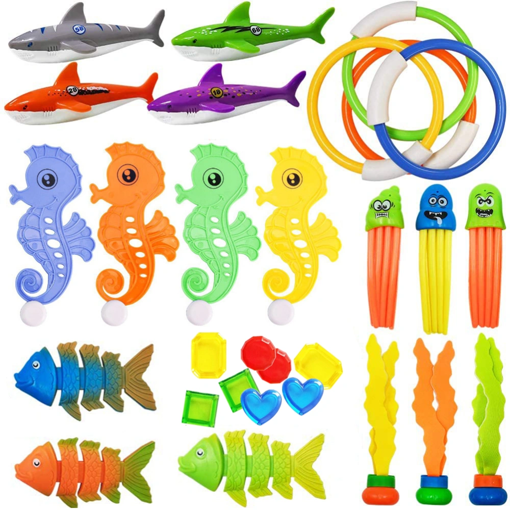 29PCS Baby Swimming Pool Underwater Diving Toys Set Pool Party Baby Toys