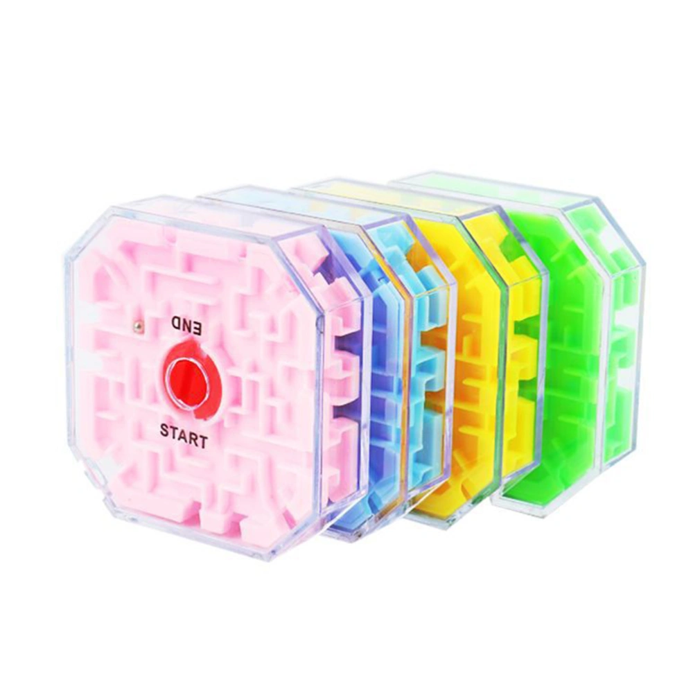 Random Color Puzzle Early Educational Toys Children Transparent 3D Beads Labyrinth Cube Toy Children Gift