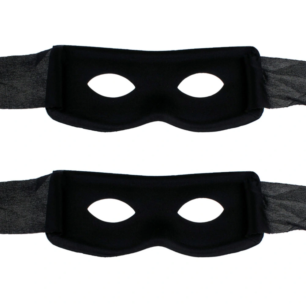 2 pcs Classic Eye Mask Costume Mask Fancy Dress Black Party Mask Theme Party Supply