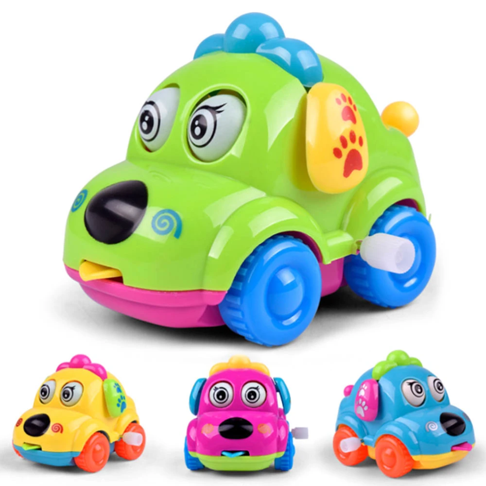 Baby Kids Clockwork Toy Funny Cartoon Puppy Clockwork Car Educational Toys Baby Kids Gift