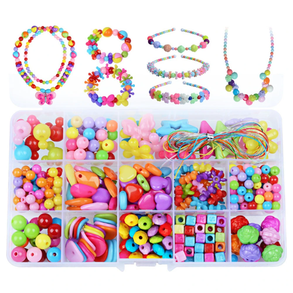 Girls Candy Color Beads Toys DIY Bracelet Necklace Beads Kids Toys Handmake Craft Educational Toys