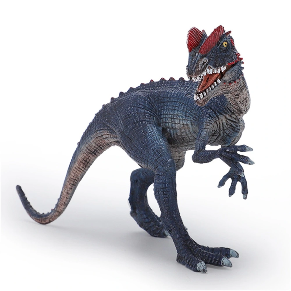 Double Crowned Dragon Model Simulation Plastic Dinosaur Animal Figure Children Toys Collection Static Jurass Ornaments