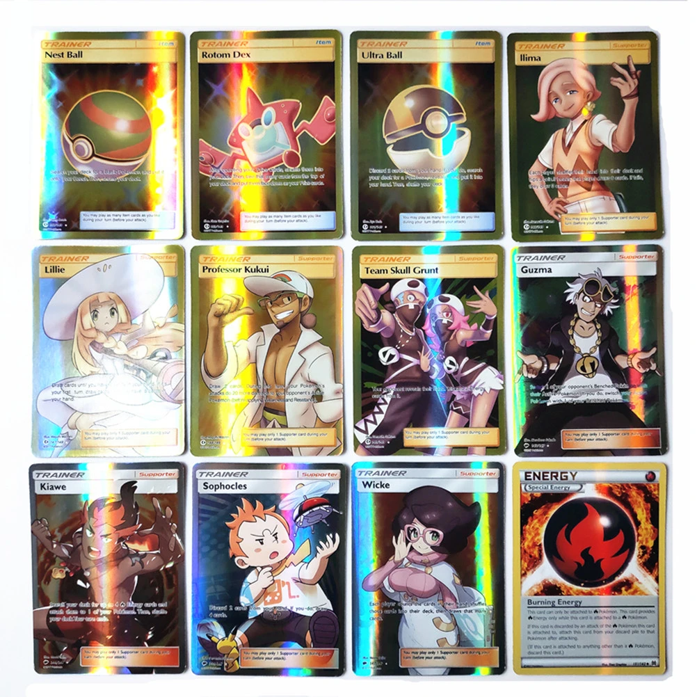 100Pcs Anime Card Set Cartoon Game Card Children GX Trading Cards with 95 GX Cards and 5 Mega Cards
