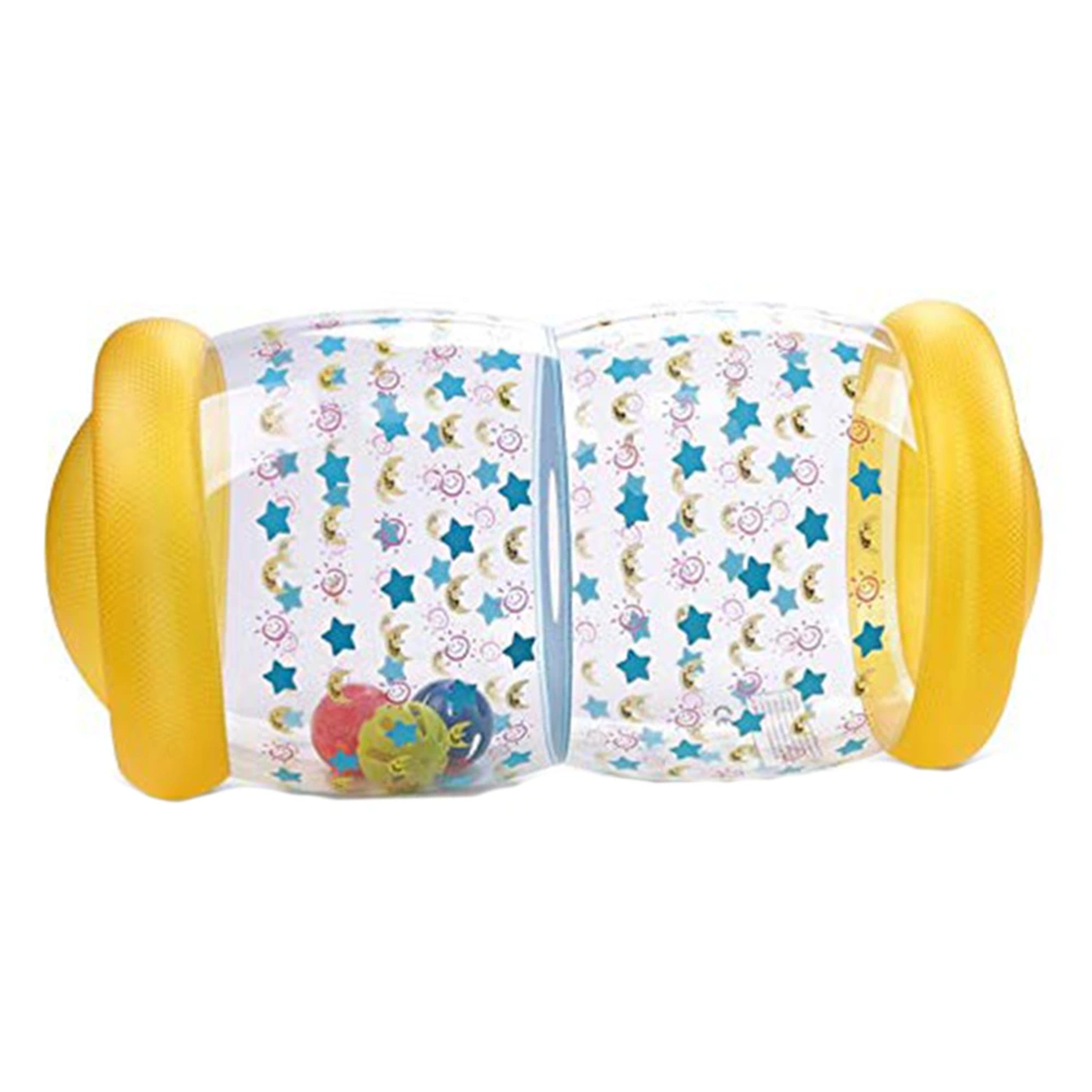 Inflatable Baby Roller Toy with Colorful Ball Baby Crawling Auxiliary Roller