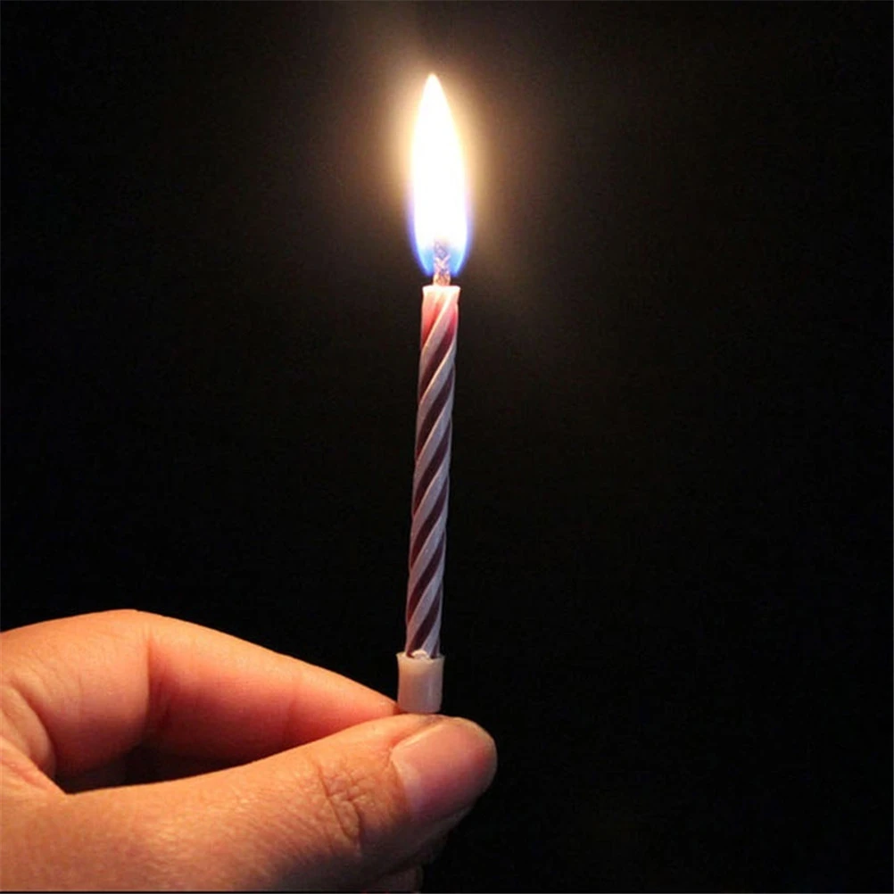 10pcs 20pcs Funny Trick Relighting Candle Birthday Cake Decors Party Joke Xmas Gift