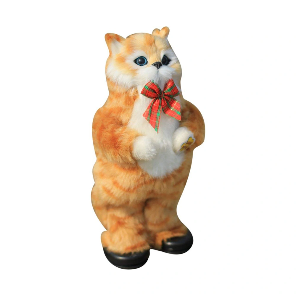 Electric Cute Simulation Cat Yellow Cat Singing and Dancing Cat Doll Gift Children Interactive Toys Gift