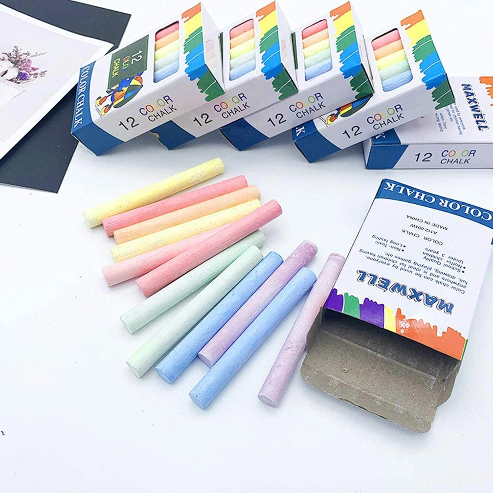 Dust Free Chalk Colorful Drawing Chalk for Blackboard Office School Stationary