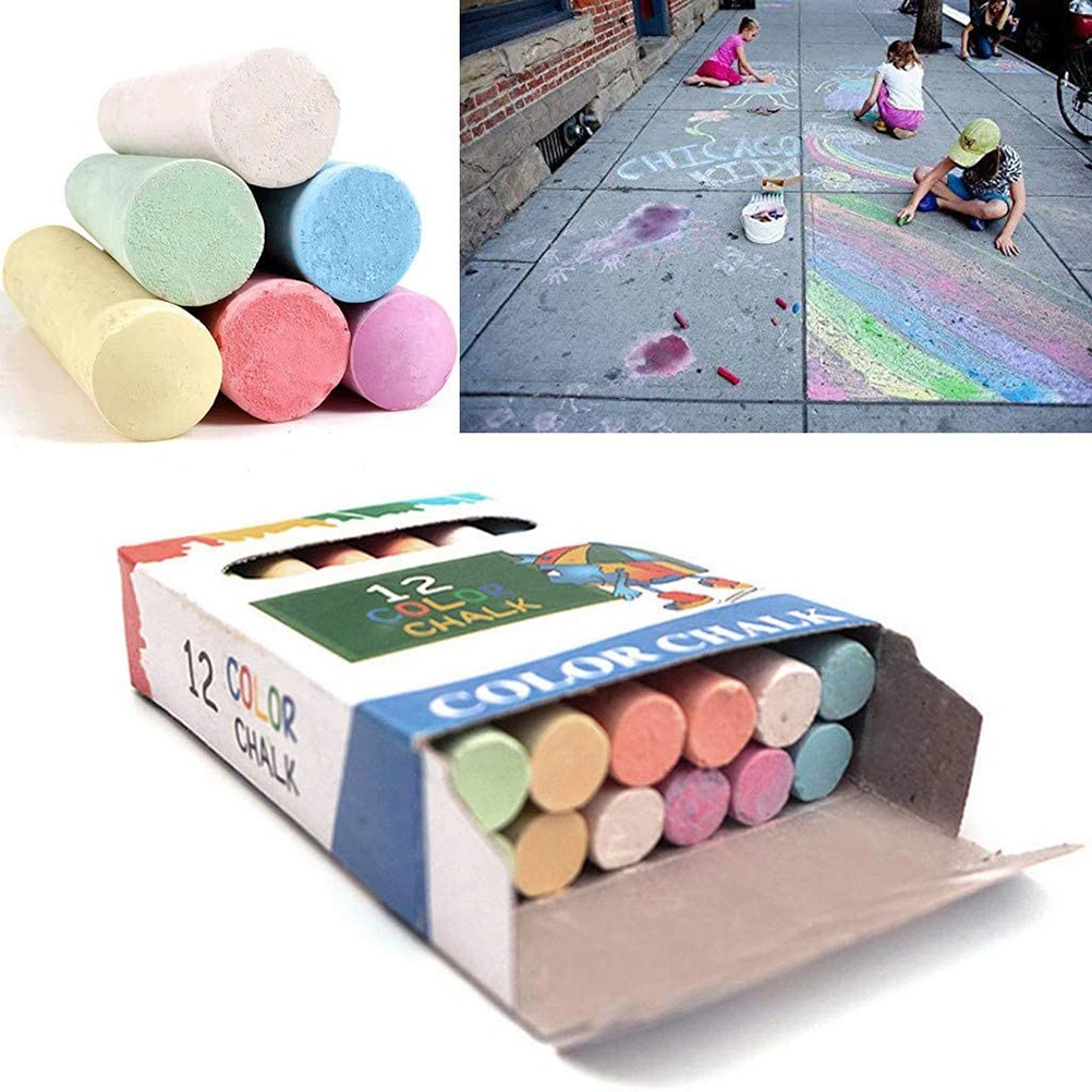 Dust Free Chalk Colorful Drawing Chalk for Blackboard Office School Stationary