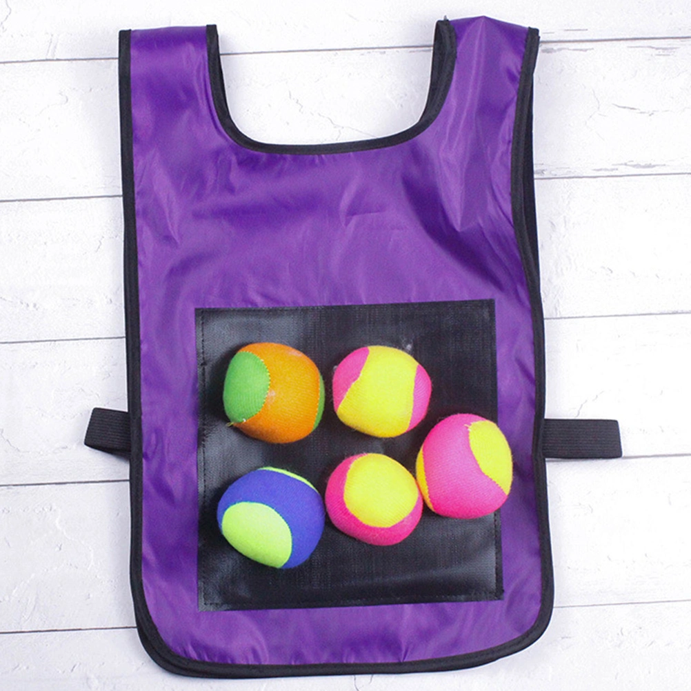 Dodgeball Sticky Vest Outdoor Throwing Game with 5 Balls for Kids Children Outdoor Activity Game