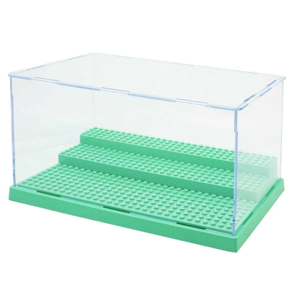 3 Steps Display Case Acrylic Box Dustproof Display Case for Blocks Plastic Display Box