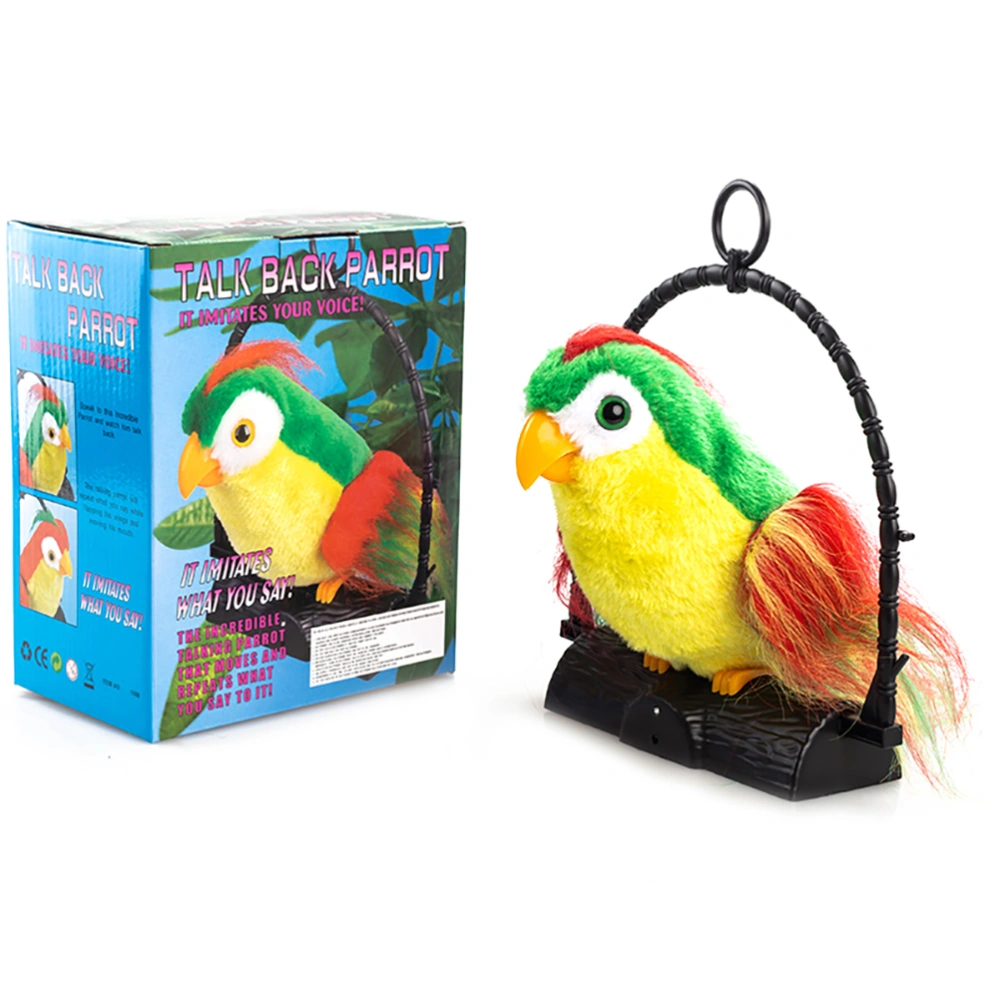 Talking Parrot Repeats What You Say Plush Animal Toy Electronic Parrot Plush Toy Birthday Present for Kids