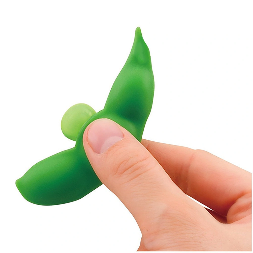 Infinite Squeeze Edamame Bean Pea Keychain Pendant Ornament Stress Relief Decompression Toys