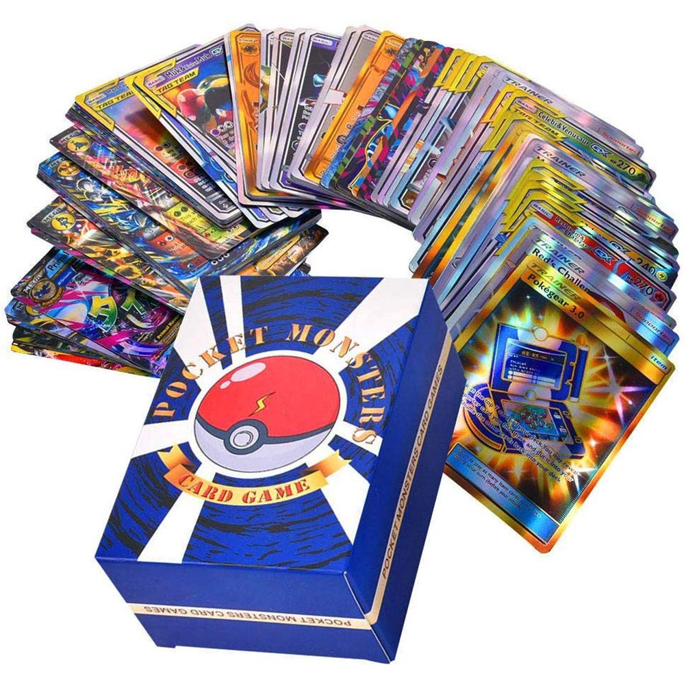 120PCS Shiny Trading Cards Kids Game Cards Education Toy