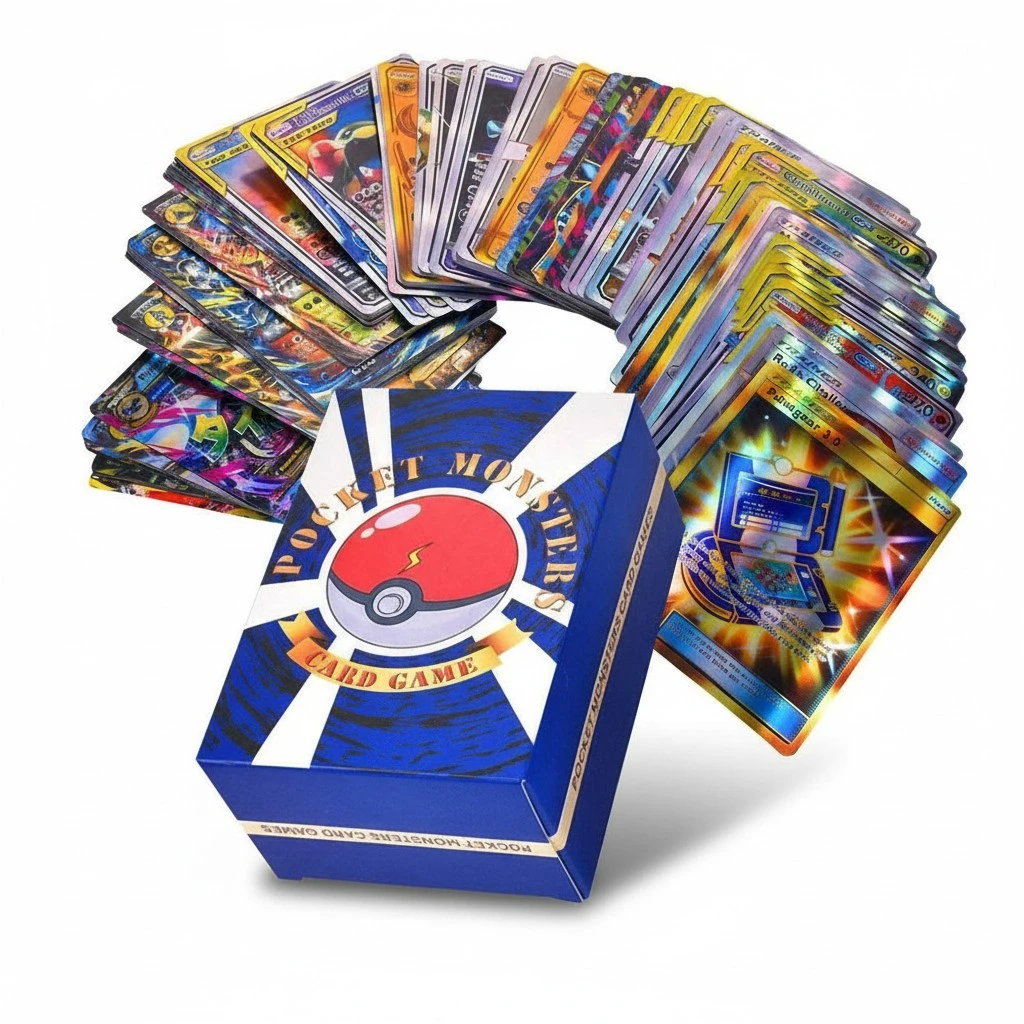 120PCS Shiny Trading Cards Kids Game Cards Education Toy