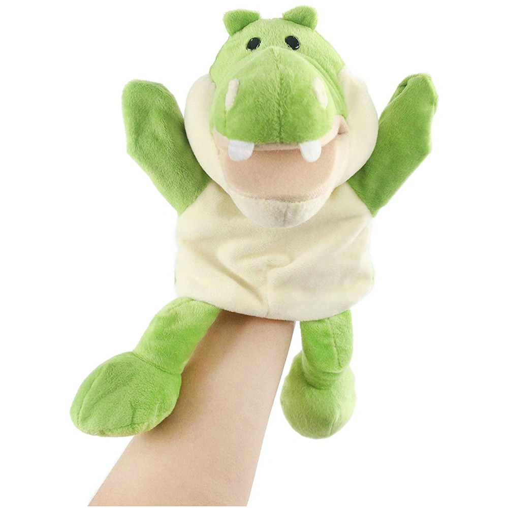 Cartoon Cow Plush Hand Puppet Role Play Animal Toy for Storytelling Teaching Puppet Theater