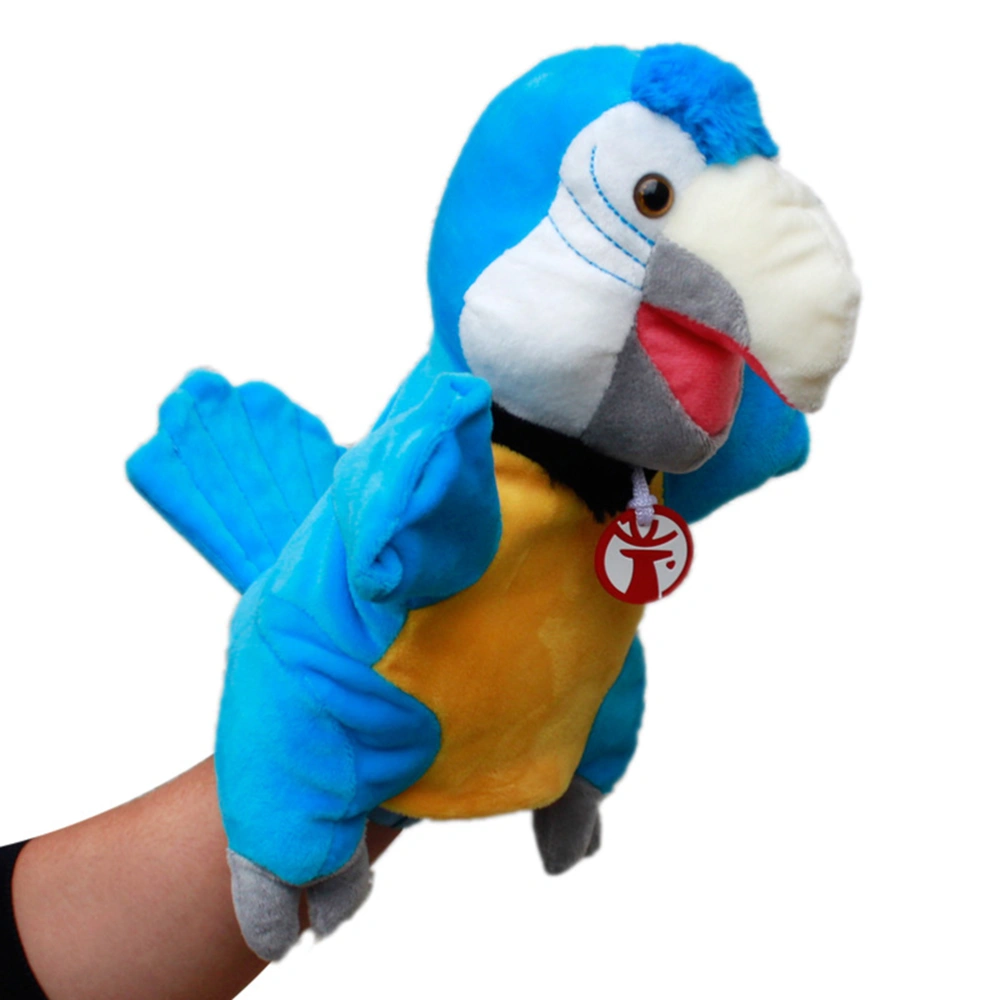 Children's Cartoon Parrot Hand Puppets Cartoon Bird Animal Plush Doll Educational Toy Role Play Puppets