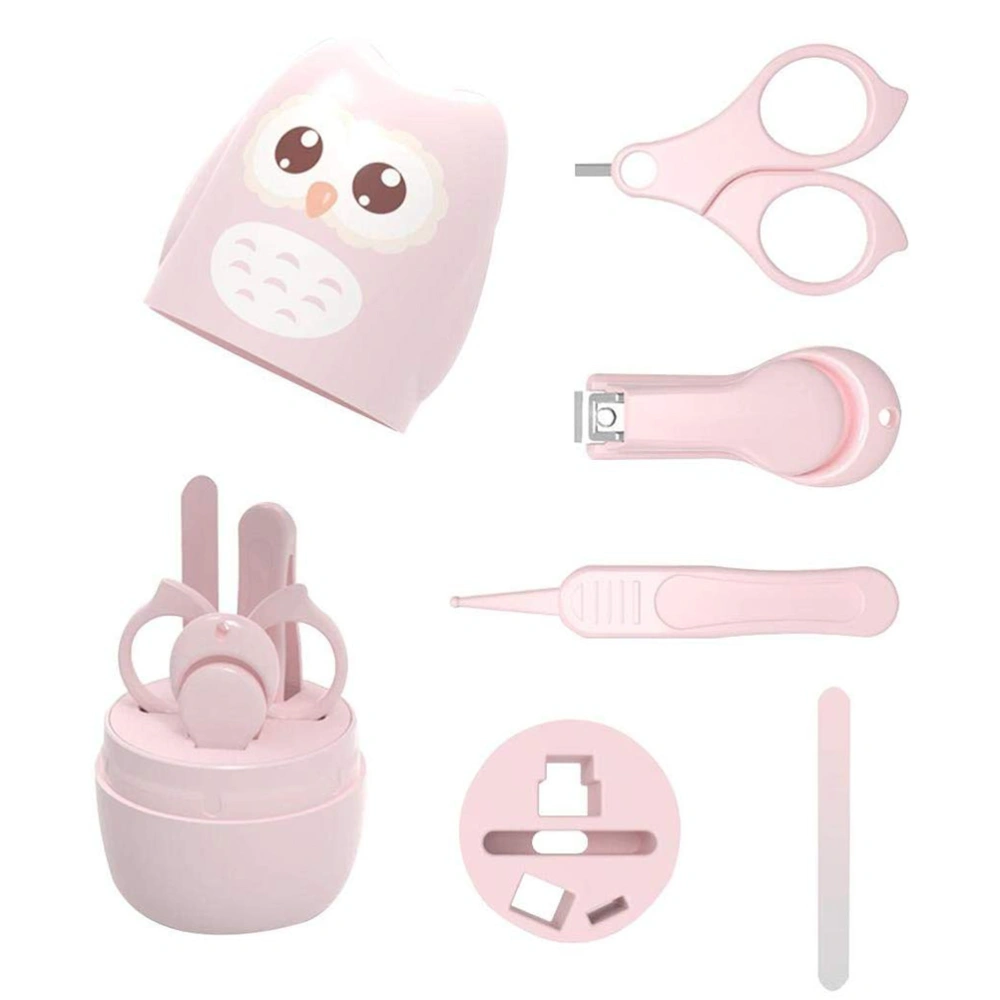 Cartoon Owl Baby Manicure Kit 4 In 1 Baby Nail Care Set with Cute Case Baby Grooming Set