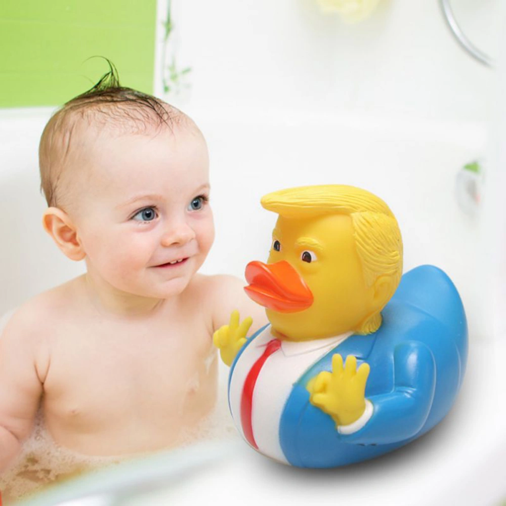 PVC Donald Trump Rubber Duck Cartoon Swimming Pool Party Donald Trump Rubber Small Duck Toy Party Gift