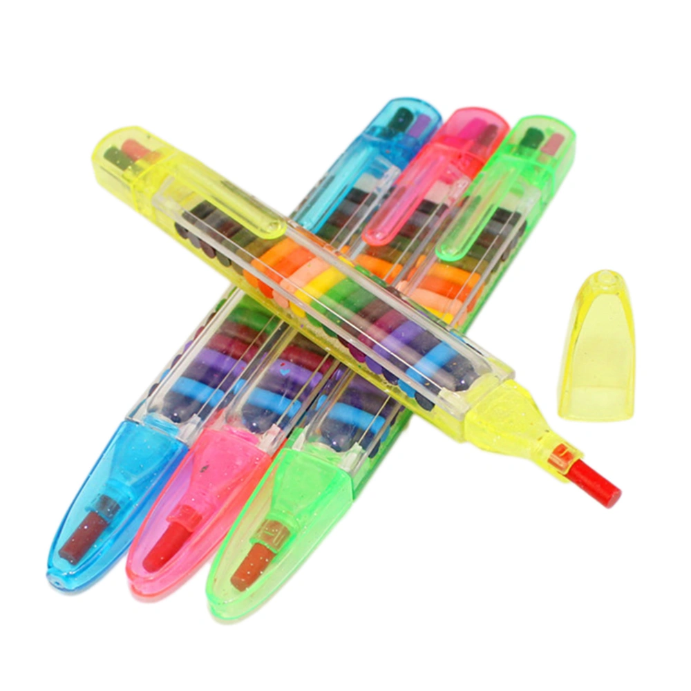 4 Pcs Children Painting Color Pens 20 Color Wax Crayon Baby Funny Educational Oil Pastel