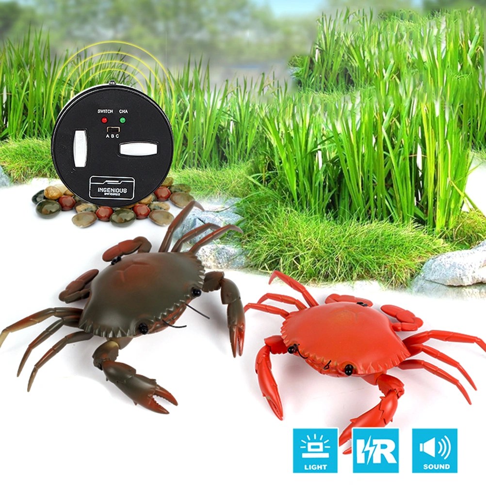 Electric Crab Toy with Remote Control Simulate Crab Shape RC Toy with Light
