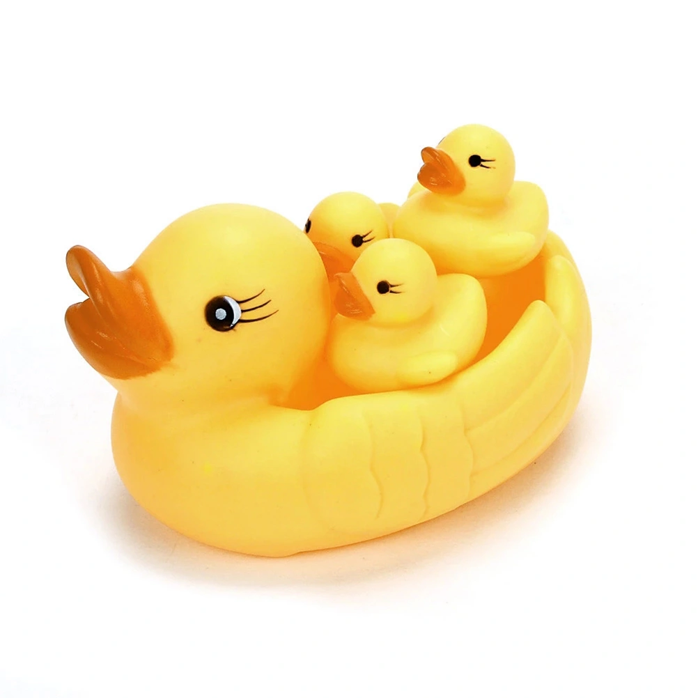Mum and Baby Ducks Baby Bath Toy Tub Toys Squeaky Ducks Bathing Plaything Educational Toys for Swimming Pool Kids Boys Girls