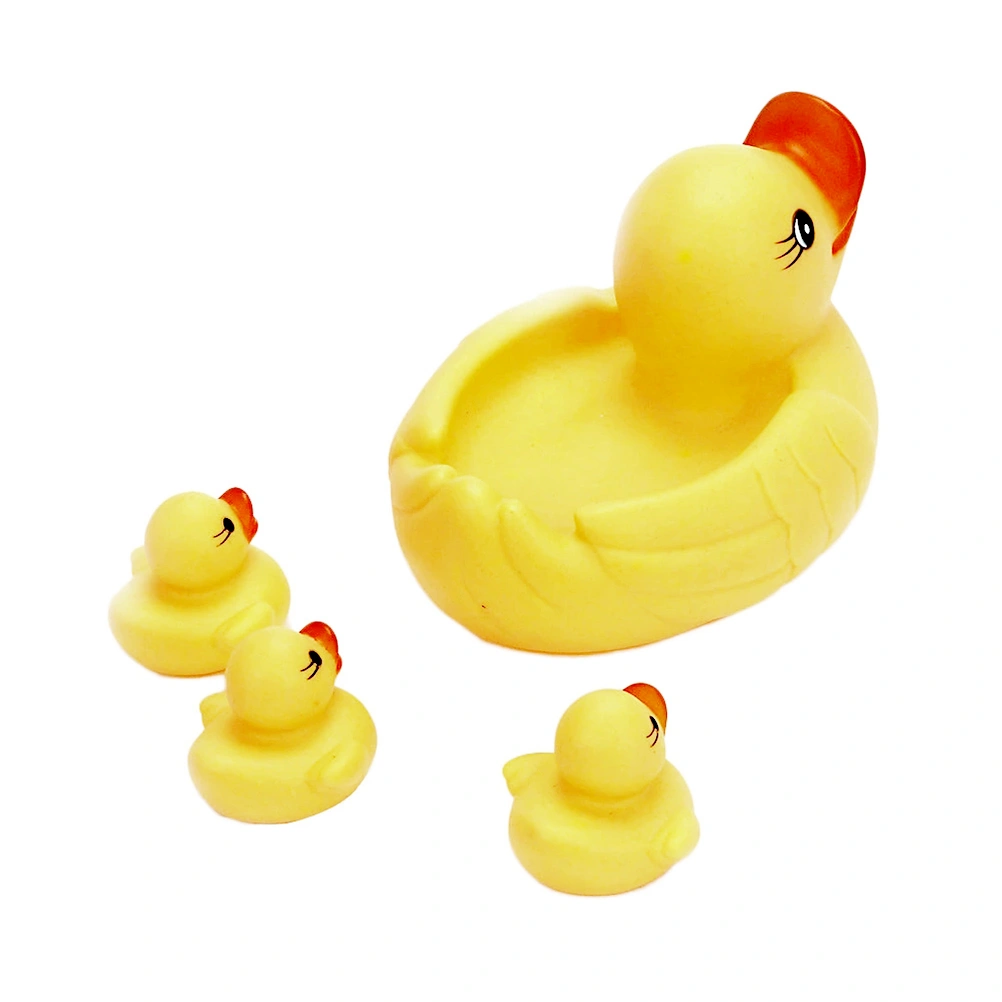 Mum and Baby Ducks Baby Bath Toy Tub Toys Squeaky Ducks Bathing Plaything Educational Toys for Swimming Pool Kids Boys Girls