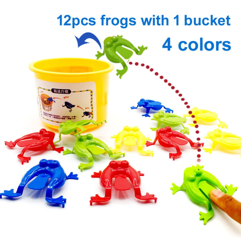 12pcs Jumping Frogs Game Toy Party Favor Birthday Party Toys Action Toy Figures for Girl Boy