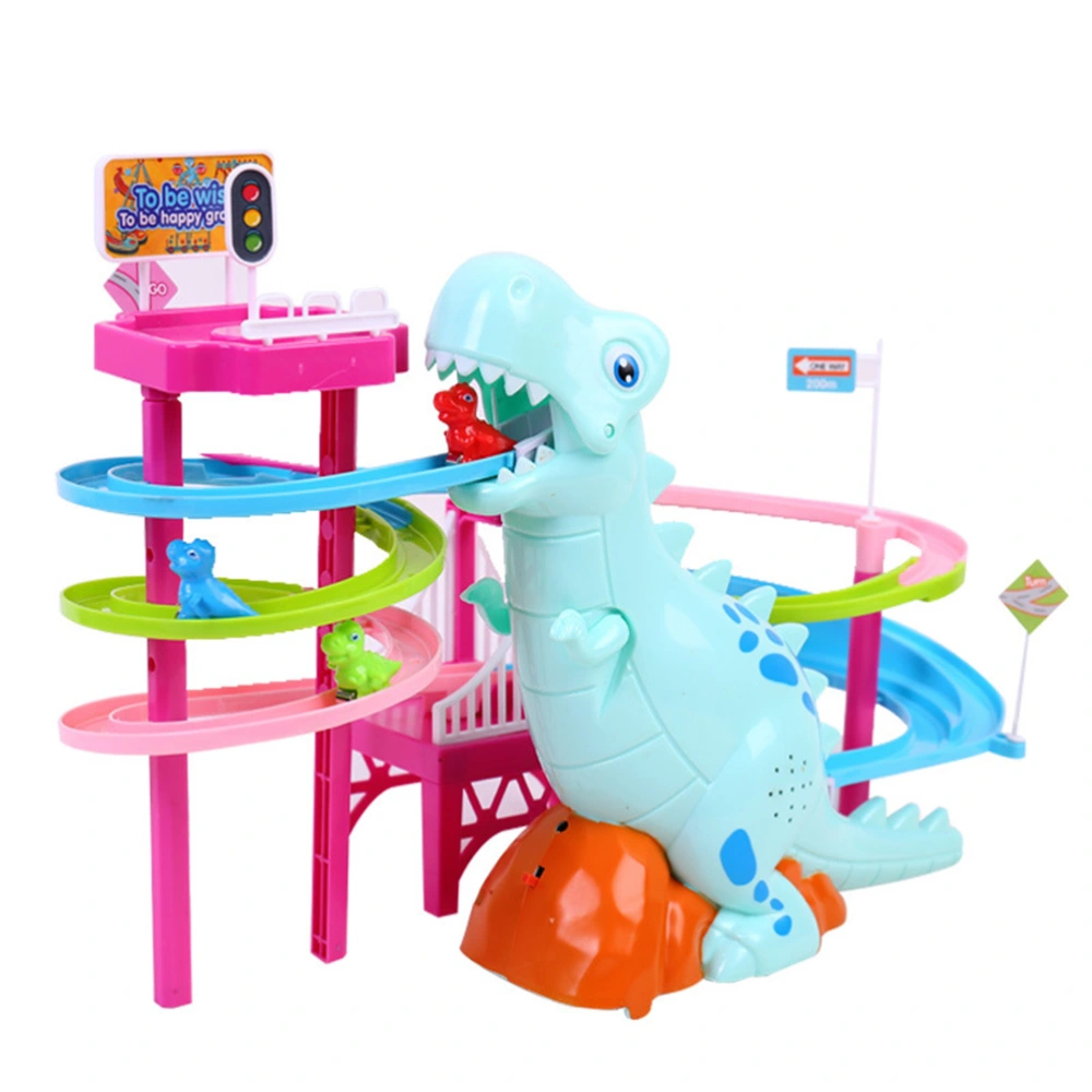 Musical Dinosaur LED Race Toy with Music and Light Dinosaur Puzzle Toy Kids Birthday Gift