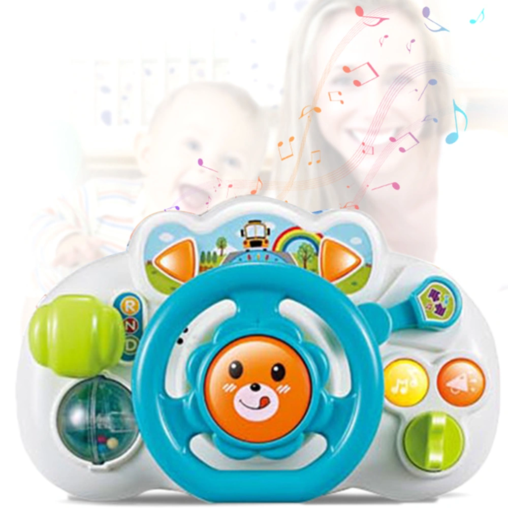 Baby Simulation Steering Wheel Toy with Sound Light Kids Mini Steering Toys Early Education Toys Children Gift